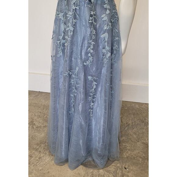 NWT Sky Blue Formal Gown Prom Dress Wedding Party Bridesmaid MOTB - Picture 7 of 15